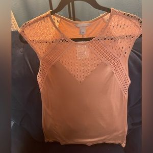 NWT H&M Women’s Rose Gold Crew Neck Sleeveless Shell Sz S